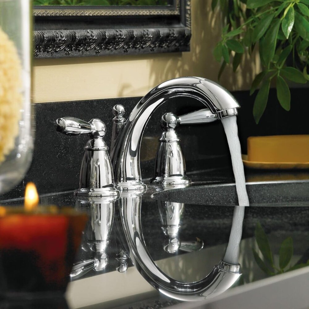 Moen Brantford T6620 Chrome Two-handle Widespread Bathroom Faucet Set New in Box - Picture 2 of 10
